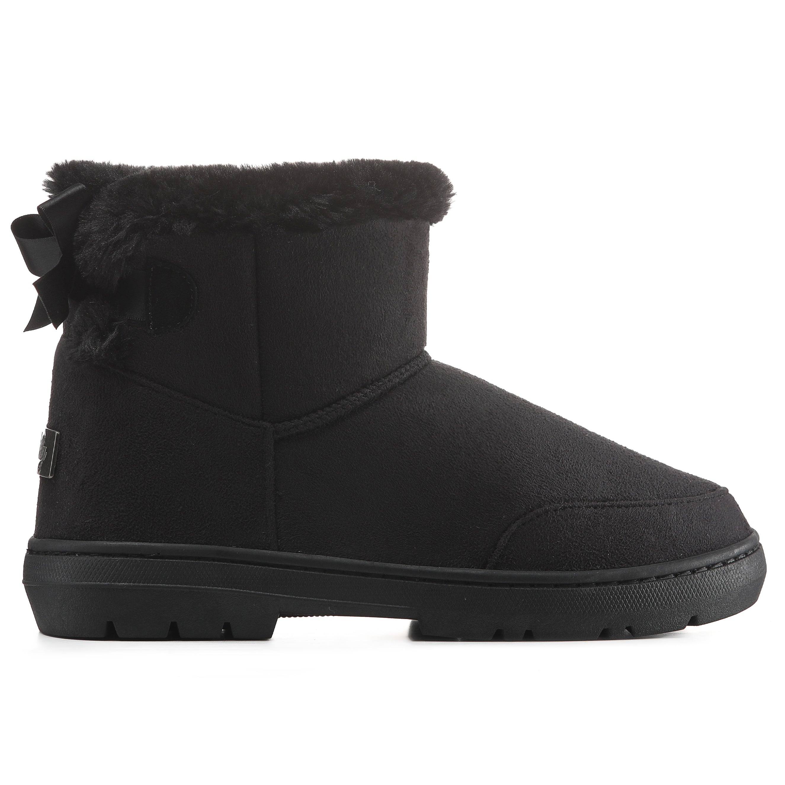 DAISY: Single Bow Ankle Slipper Boots