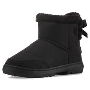 DAISY: Single Bow Ankle Slipper Boots