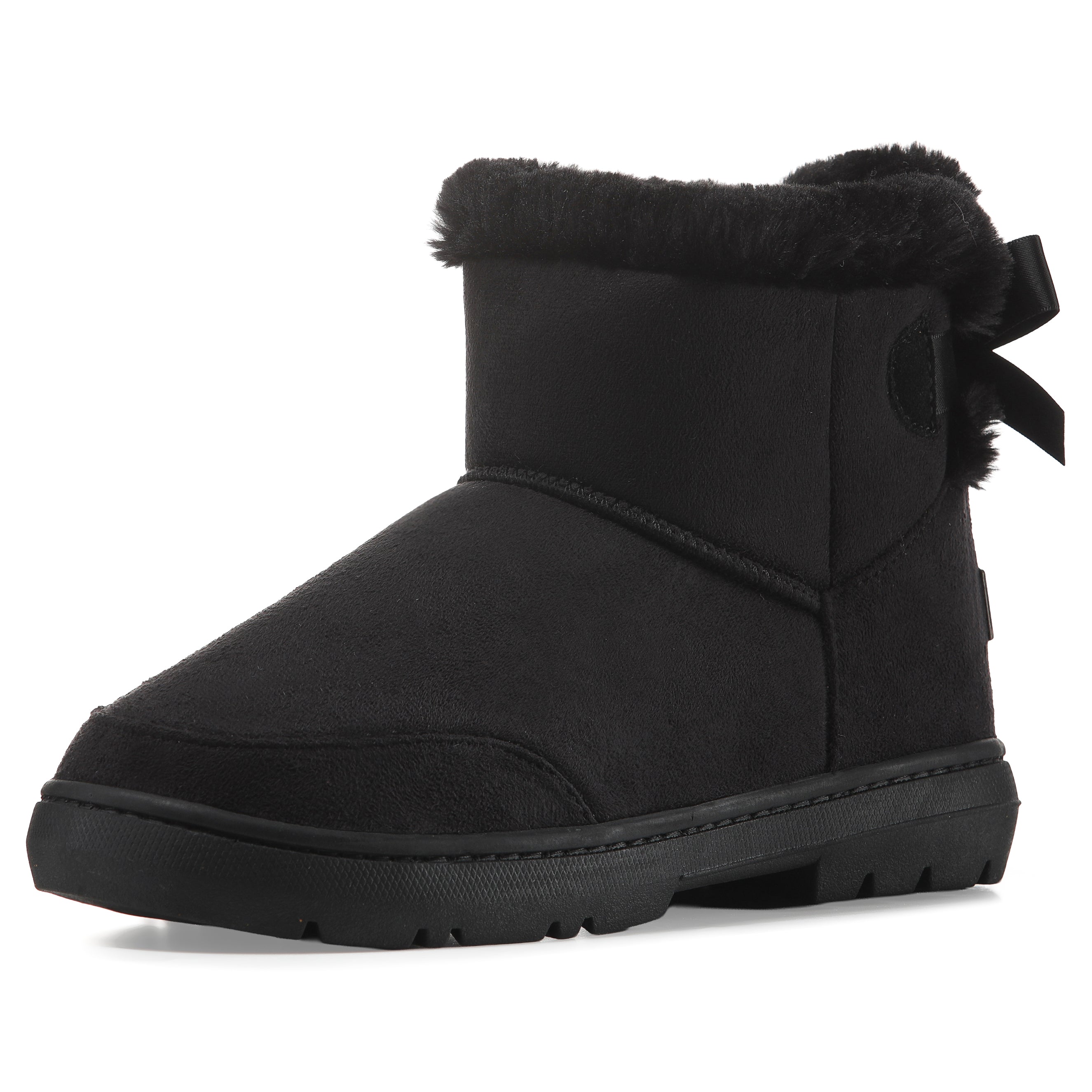 DAISY: Single Bow Ankle Slipper Boots