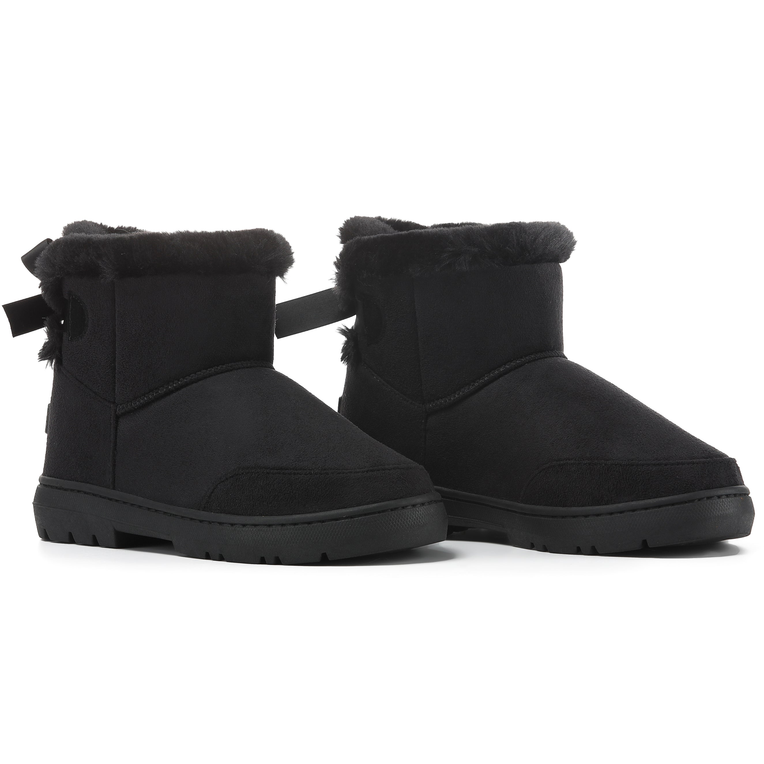DAISY: Single Bow Ankle Slipper Boots