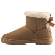 DAISY: Single Bow Ankle Slipper Boots