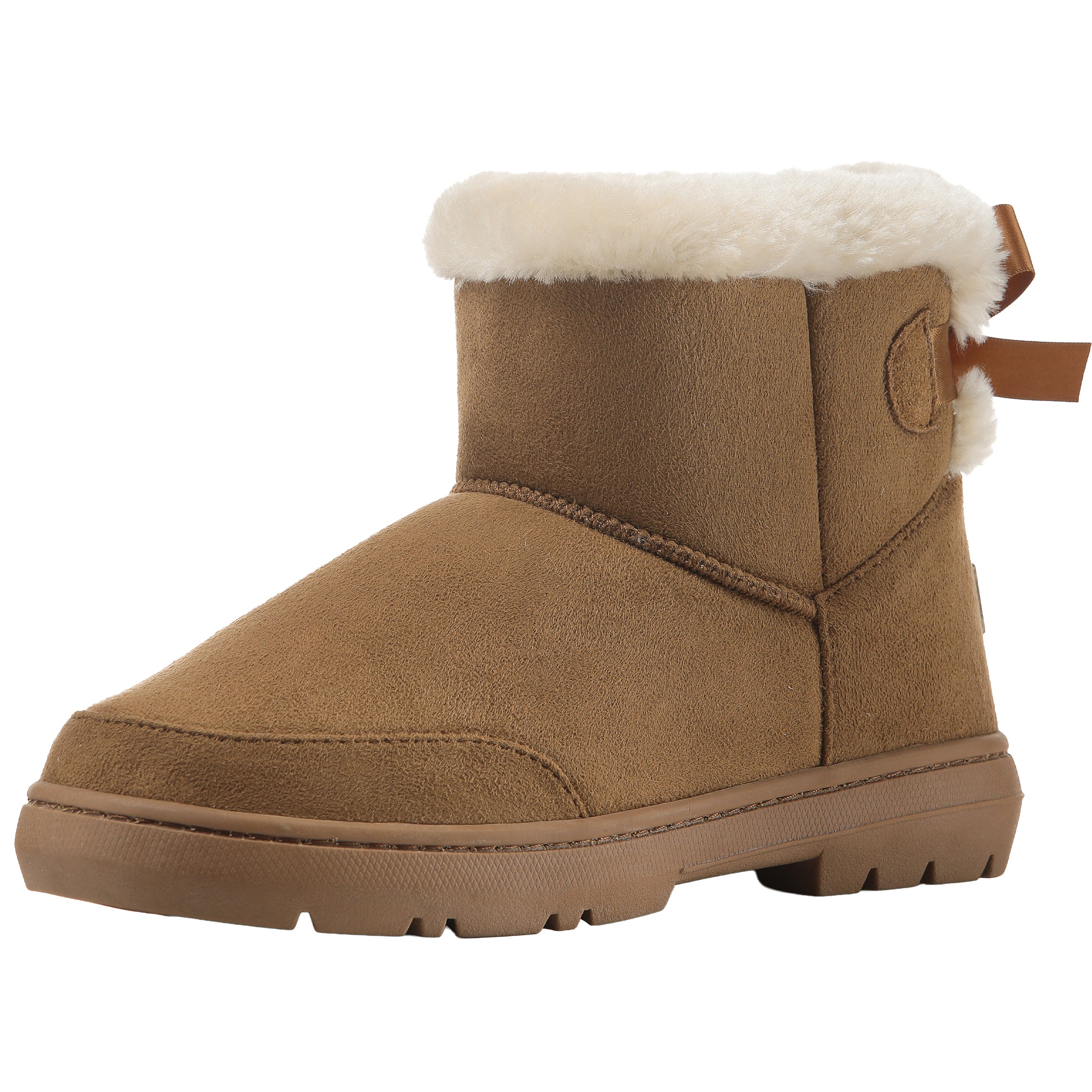 DAISY: Single Bow Ankle Slipper Boots