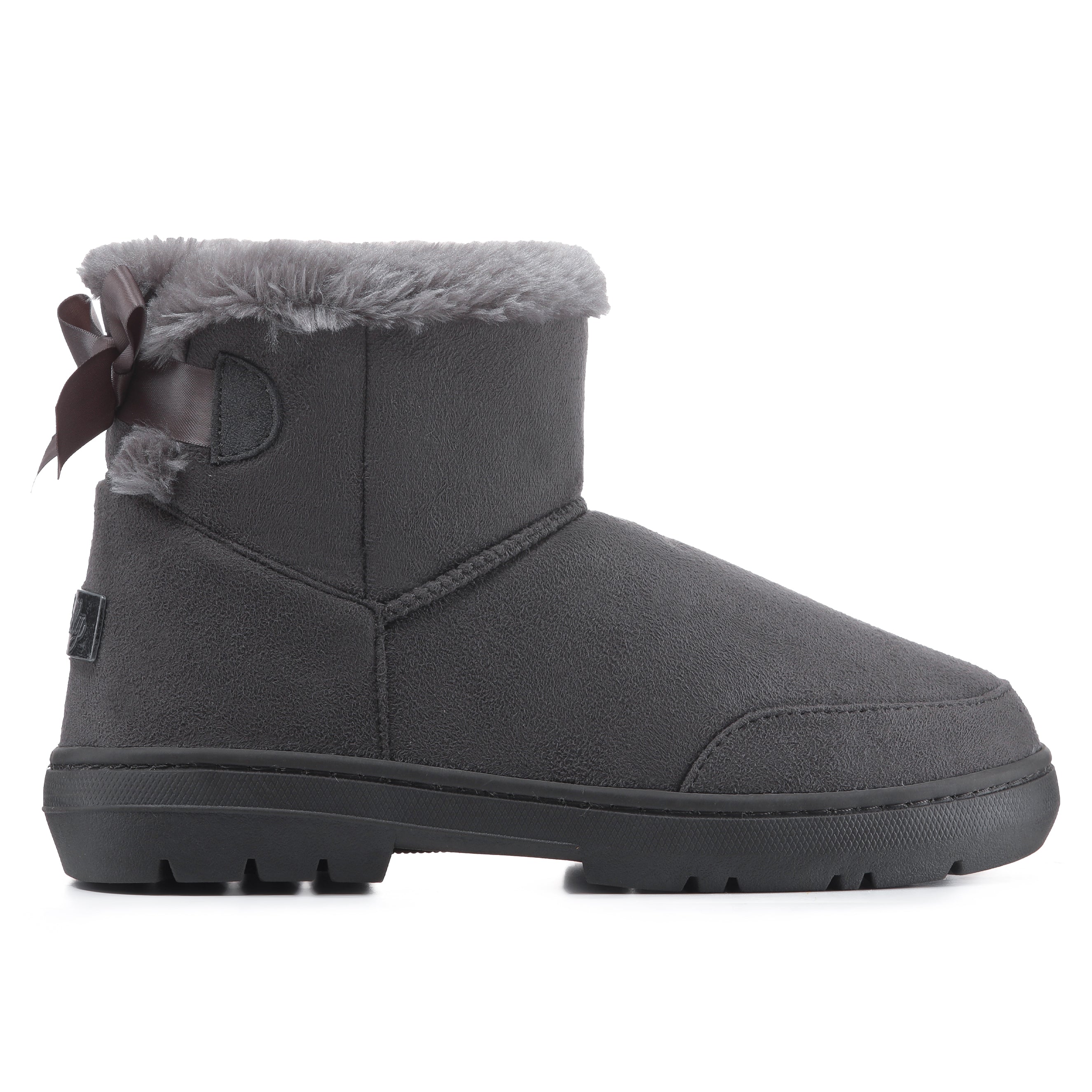 DAISY: Single Bow Ankle Slipper Boots