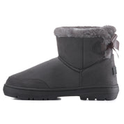 DAISY: Single Bow Ankle Slipper Boots