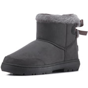 DAISY: Single Bow Ankle Slipper Boots