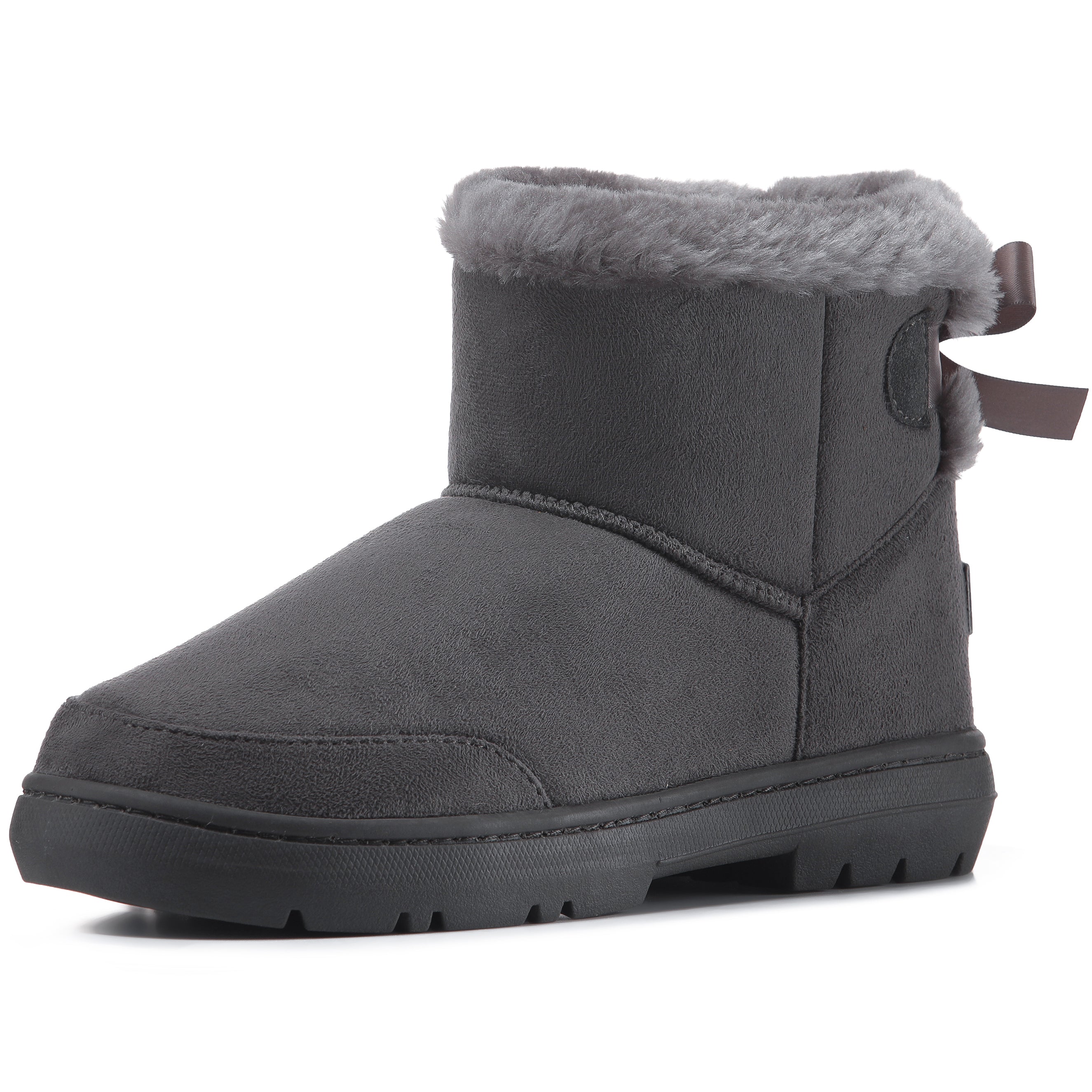DAISY: Single Bow Ankle Slipper Boots