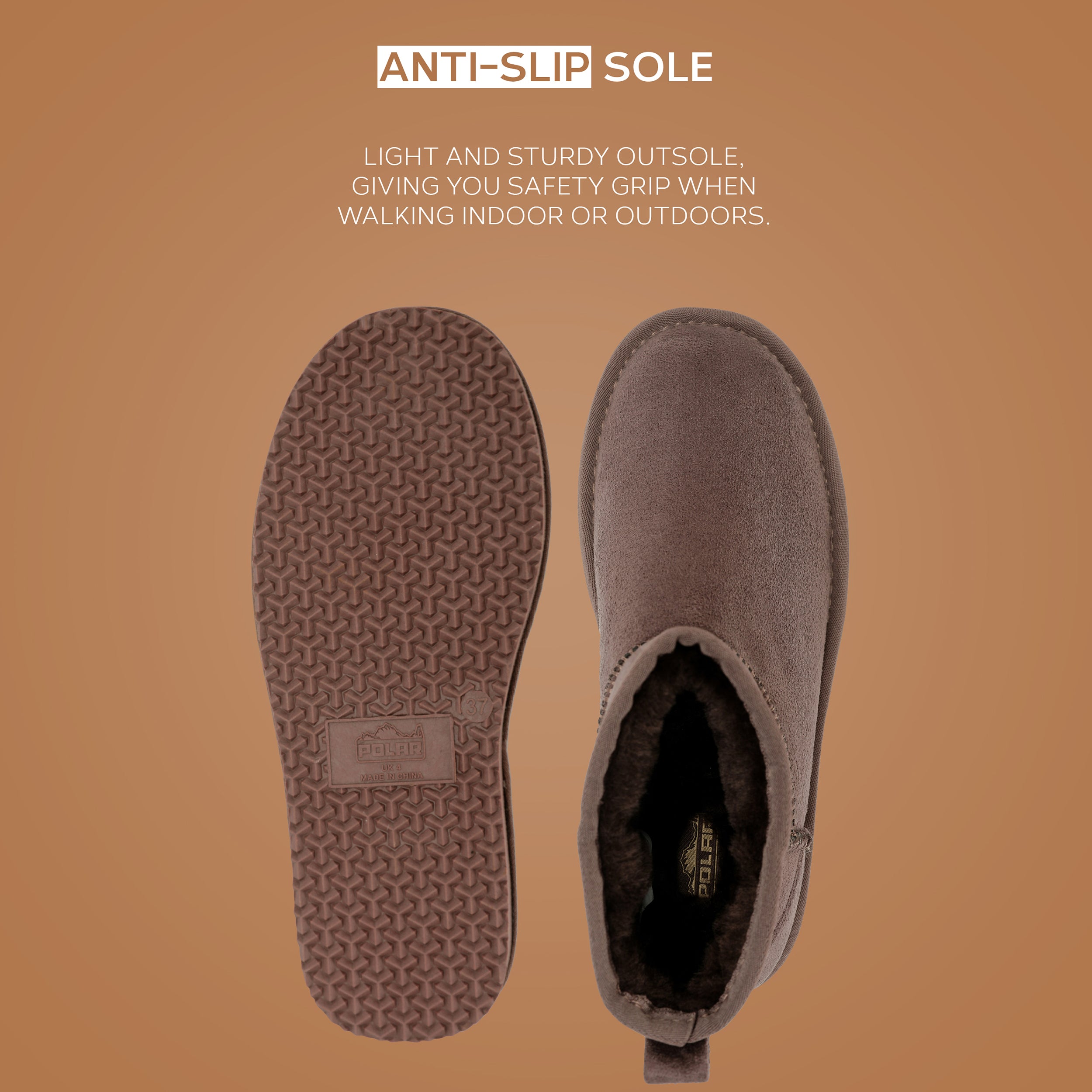 TALA: Pull On Fur Lined Anti Slip Slipper Boots