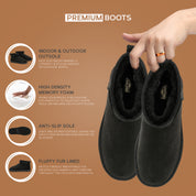 TALA: Pull On Fur Lined Anti Slip Slipper Boots