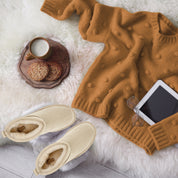 TALA: Pull On Fur Lined Anti Slip Slipper Boots