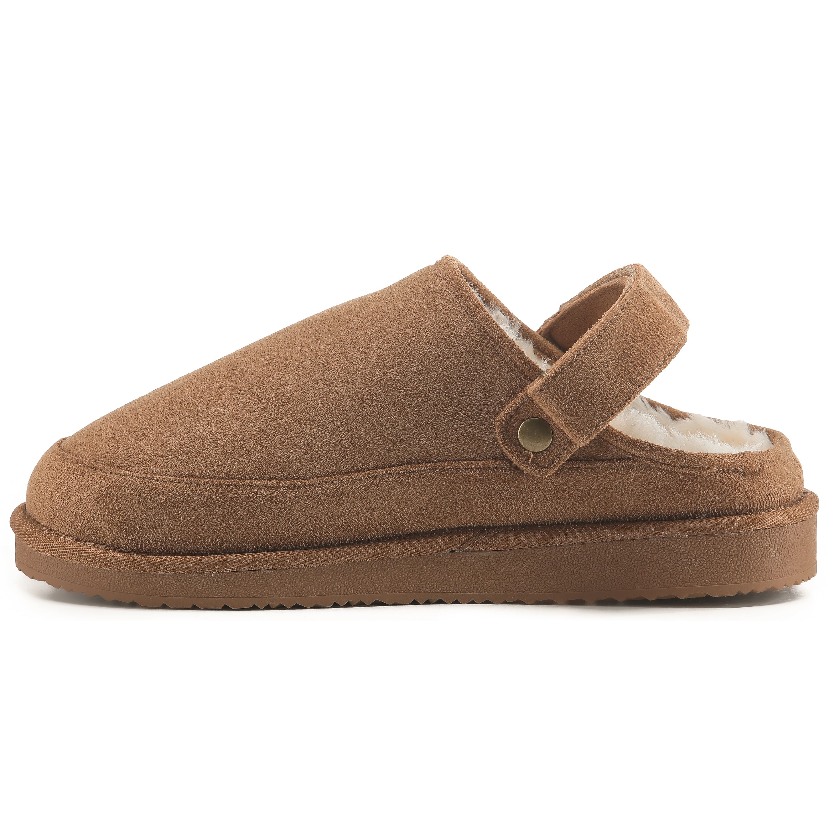 KATE: Suede Slip-On Clogs with Back Strap
