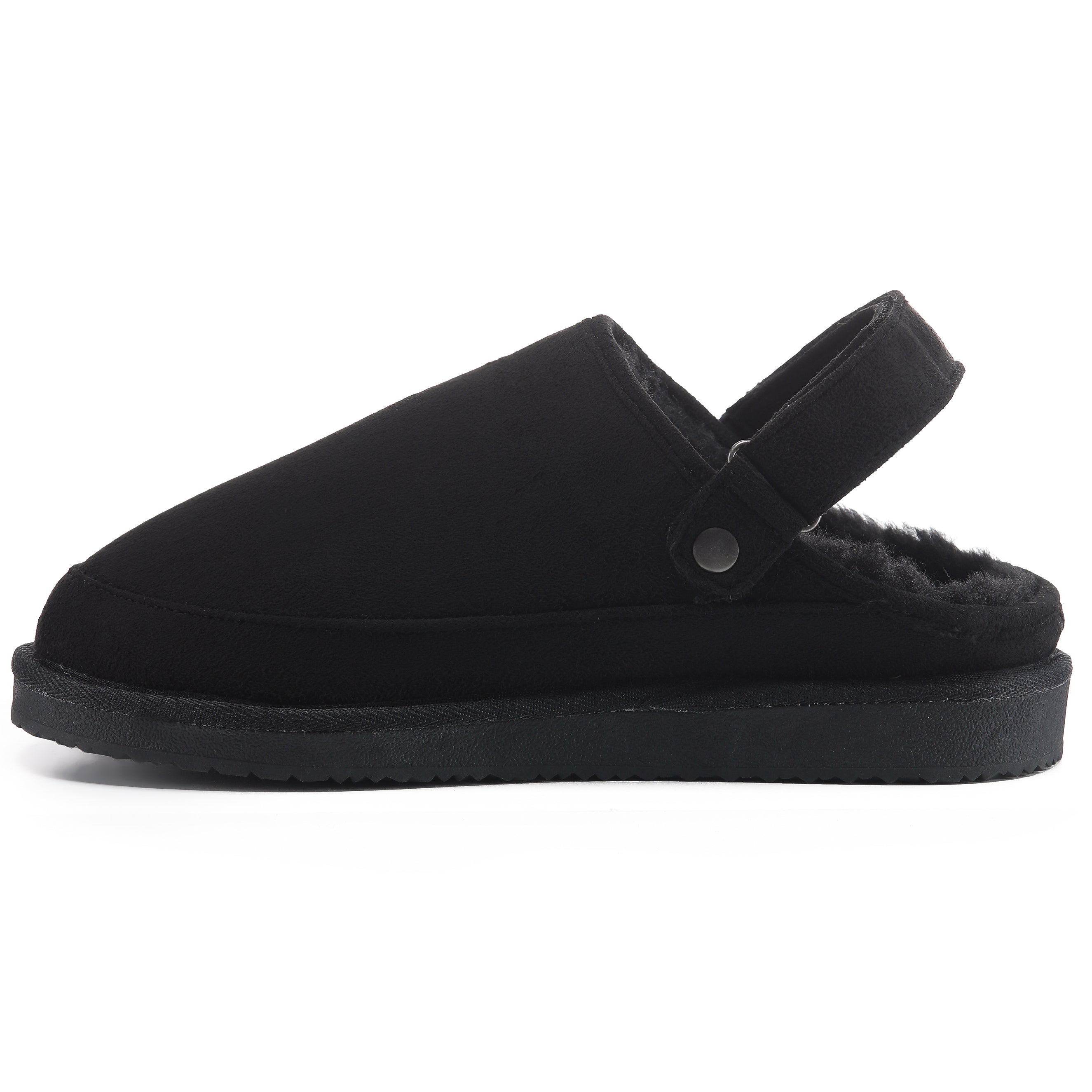 KATE: Suede Slip-On Clogs with Back Strap