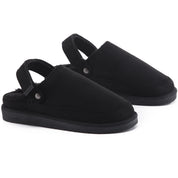 KATE: Suede Slip-On Clogs with Back Strap