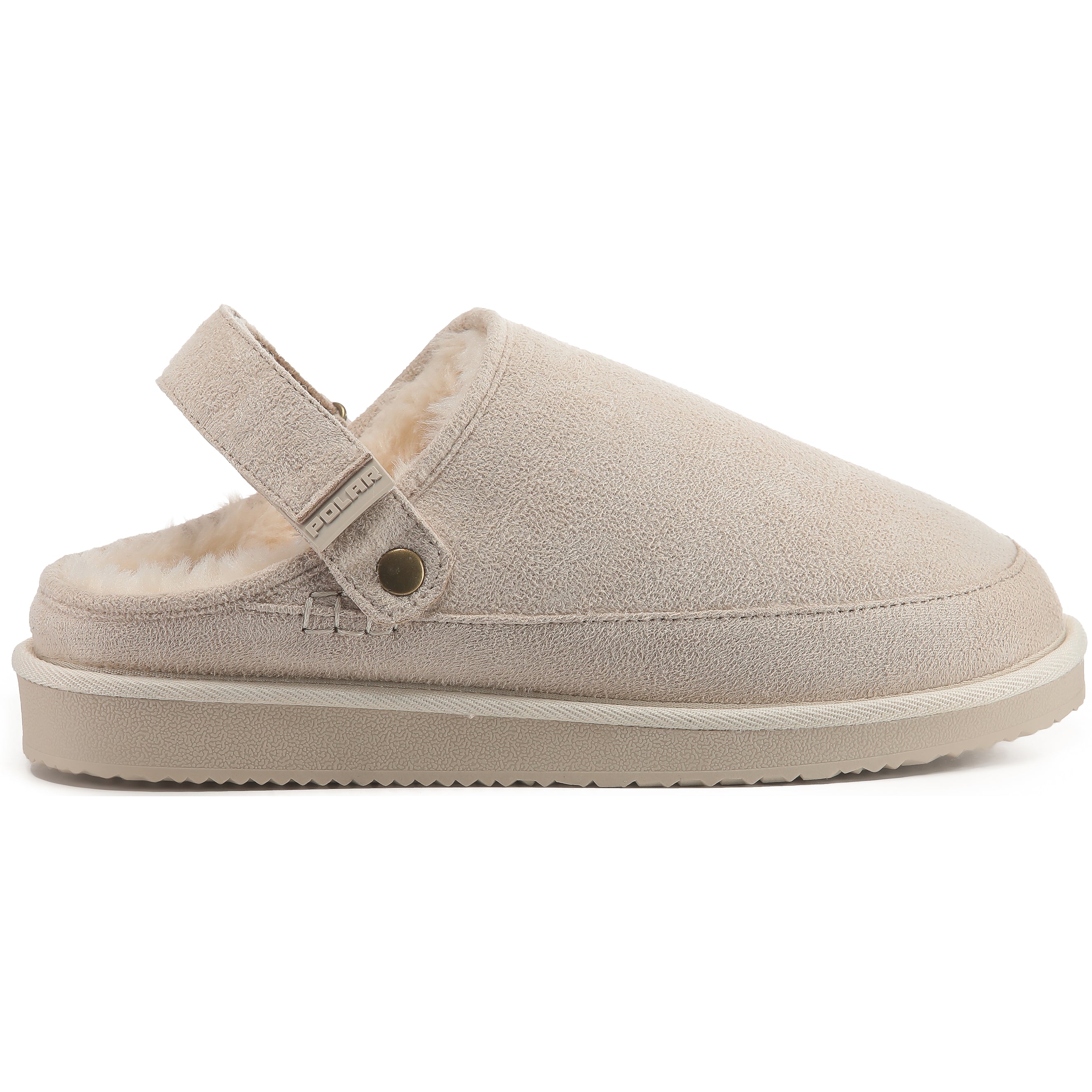 KATE: Suede Slip-On Clogs with Back Strap