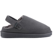 KATE: Suede Slip-On Clogs with Back Strap