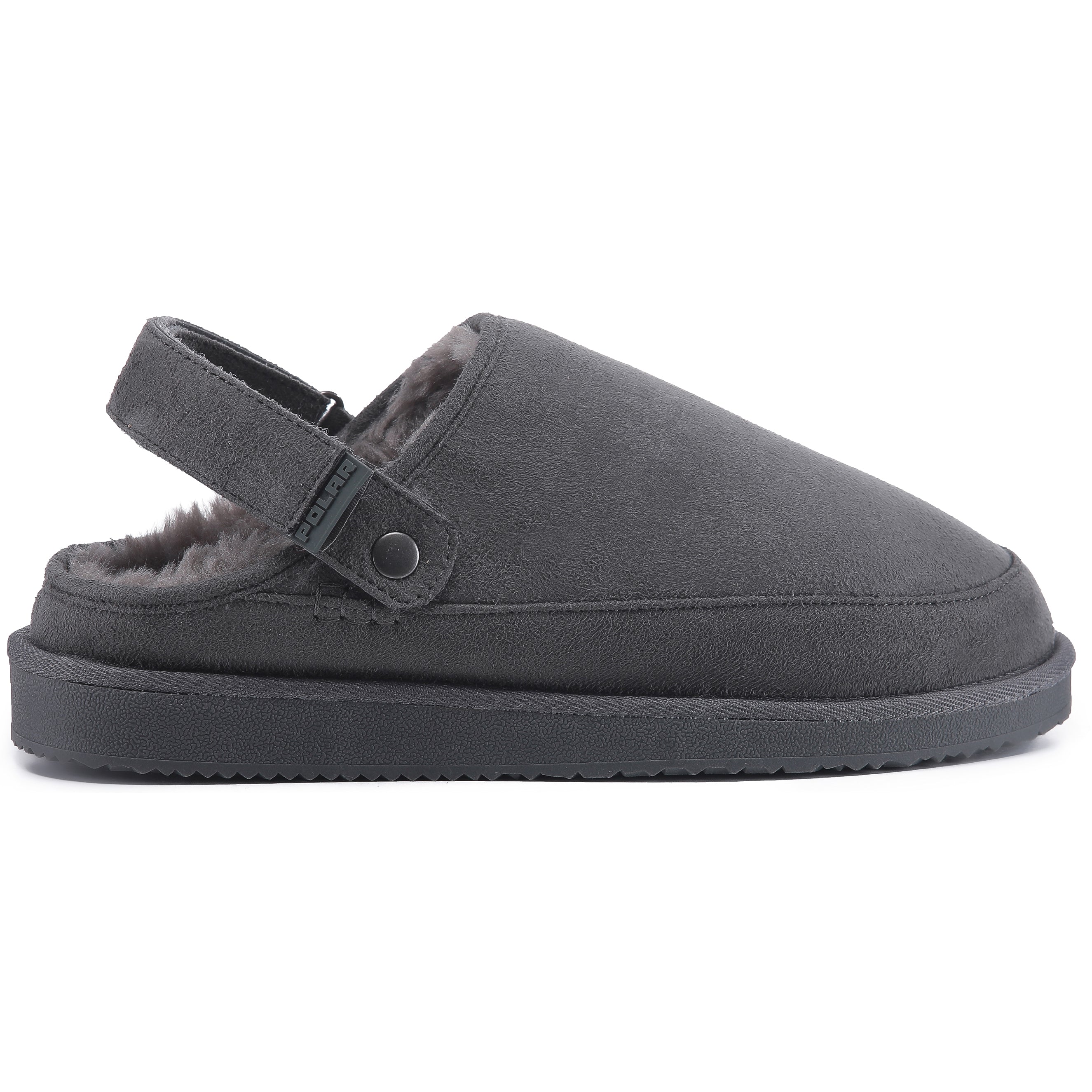 KATE: Suede Slip-On Clogs with Back Strap