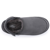 KATE: Suede Slip-On Clogs with Back Strap