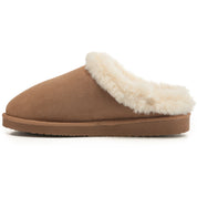 RILEY: Faux Suede Fur Lined Slip On Slippers