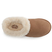 RILEY: Faux Suede Fur Lined Slip On Slippers