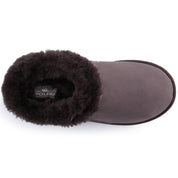 RILEY: Faux Suede Fur Lined Slip On Slippers