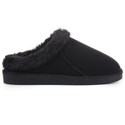 RILEY: Faux Suede Fur Lined Slip On Slippers