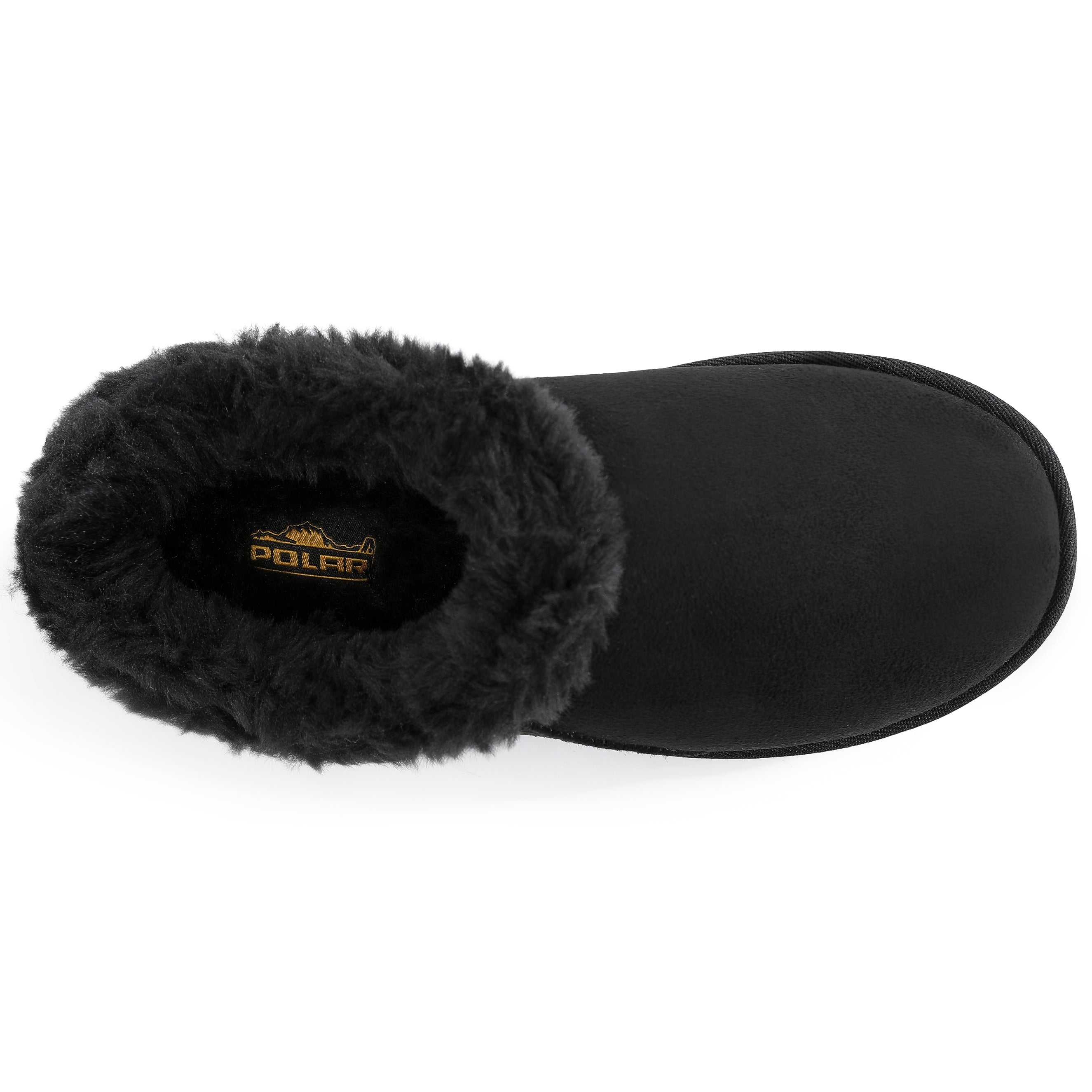 RILEY: Faux Suede Fur Lined Slip On Slippers