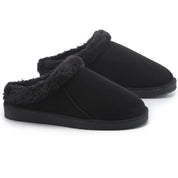 RILEY: Faux Suede Fur Lined Slip On Slippers