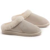 RILEY: Faux Suede Fur Lined Slip On Slippers