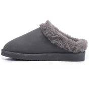 RILEY: Faux Suede Fur Lined Slip On Slippers