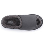 ELISE: Fur Lined Open Toe Suede Slippers