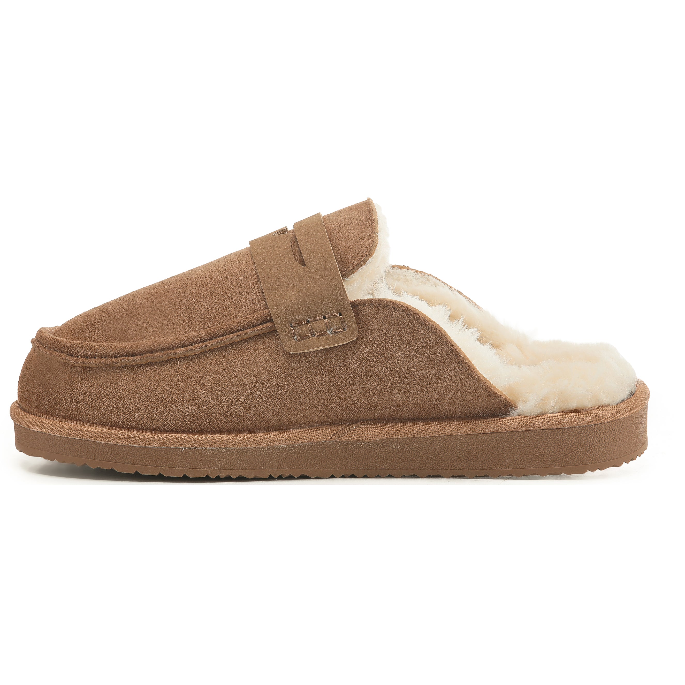 ARIA: Faux Fur Penny Loafer Slip On Slippers