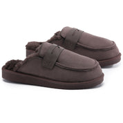 ARIA: Faux Fur Penny Loafer Slip On Slippers