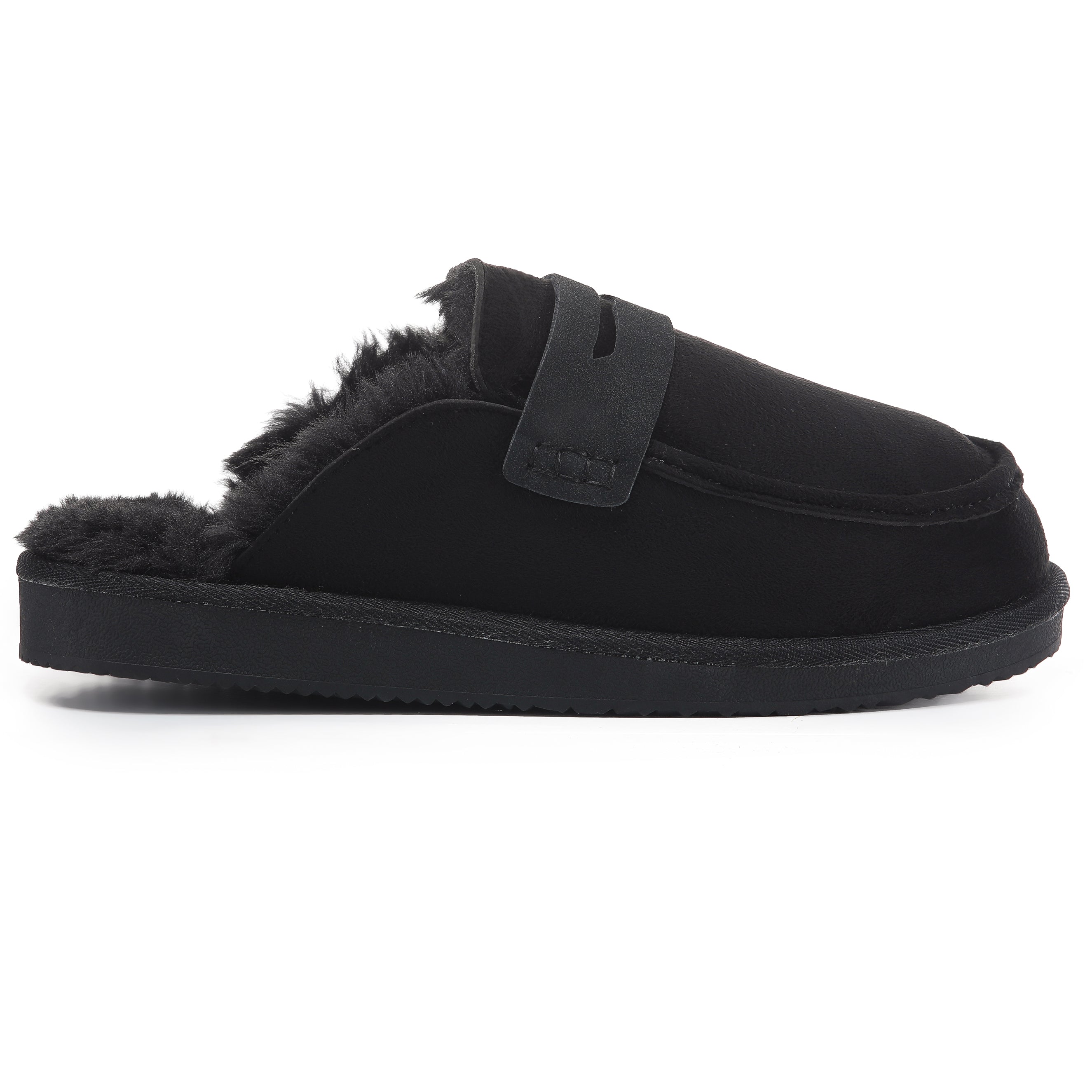 ARIA: Faux Fur Penny Loafer Slip On Slippers