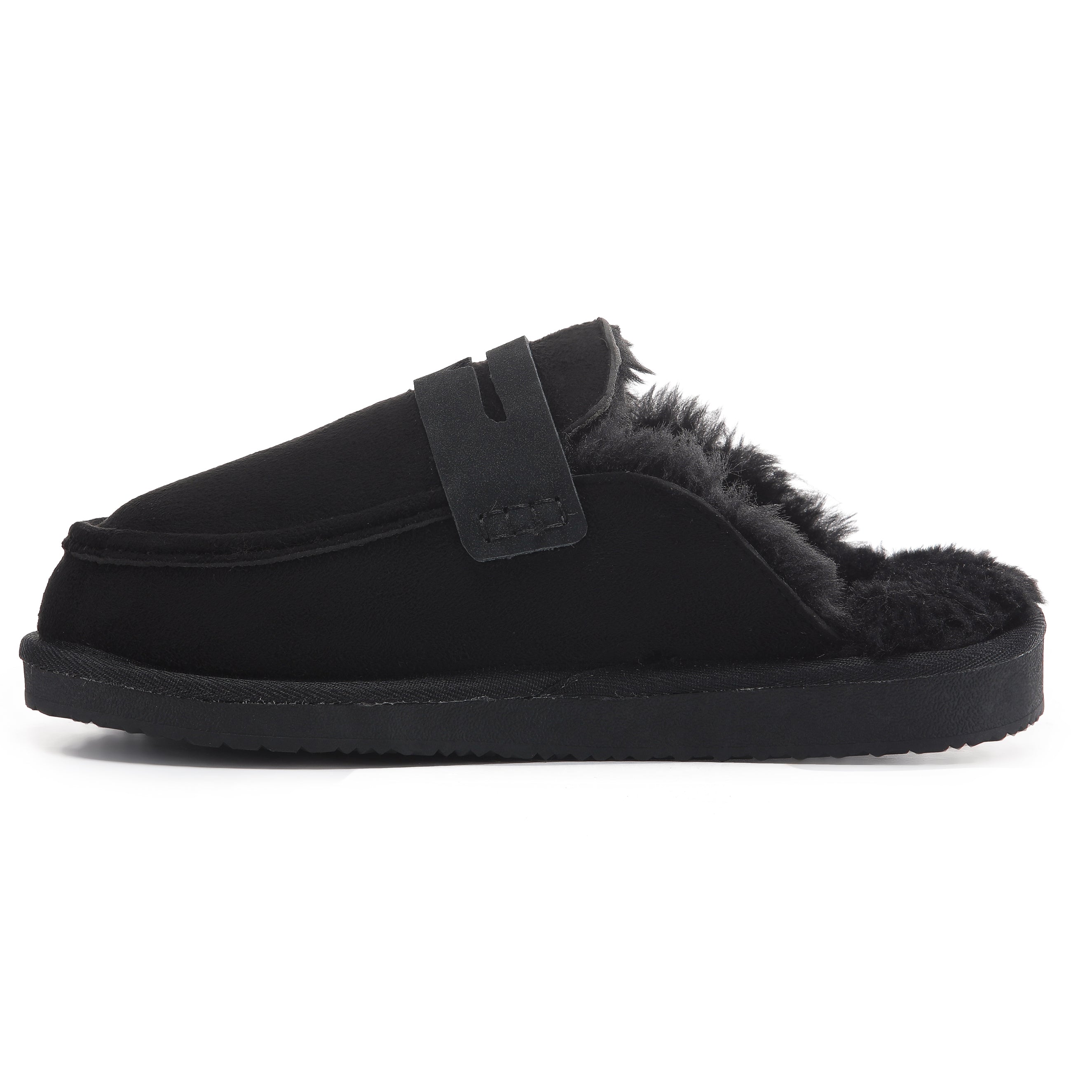 ARIA: Faux Fur Penny Loafer Slip On Slippers
