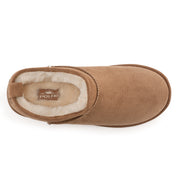 LILA: Fur Lined Mini Suede Slippers