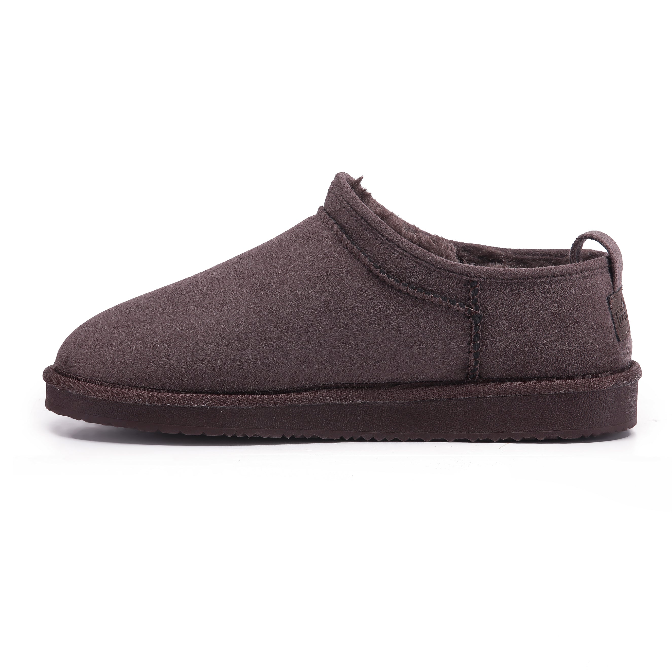 LILA: Fur Lined Mini Suede Slippers
