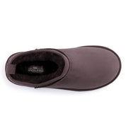 LILA: Fur Lined Mini Suede Slippers