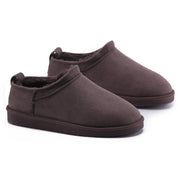 LILA: Fur Lined Mini Suede Slippers
