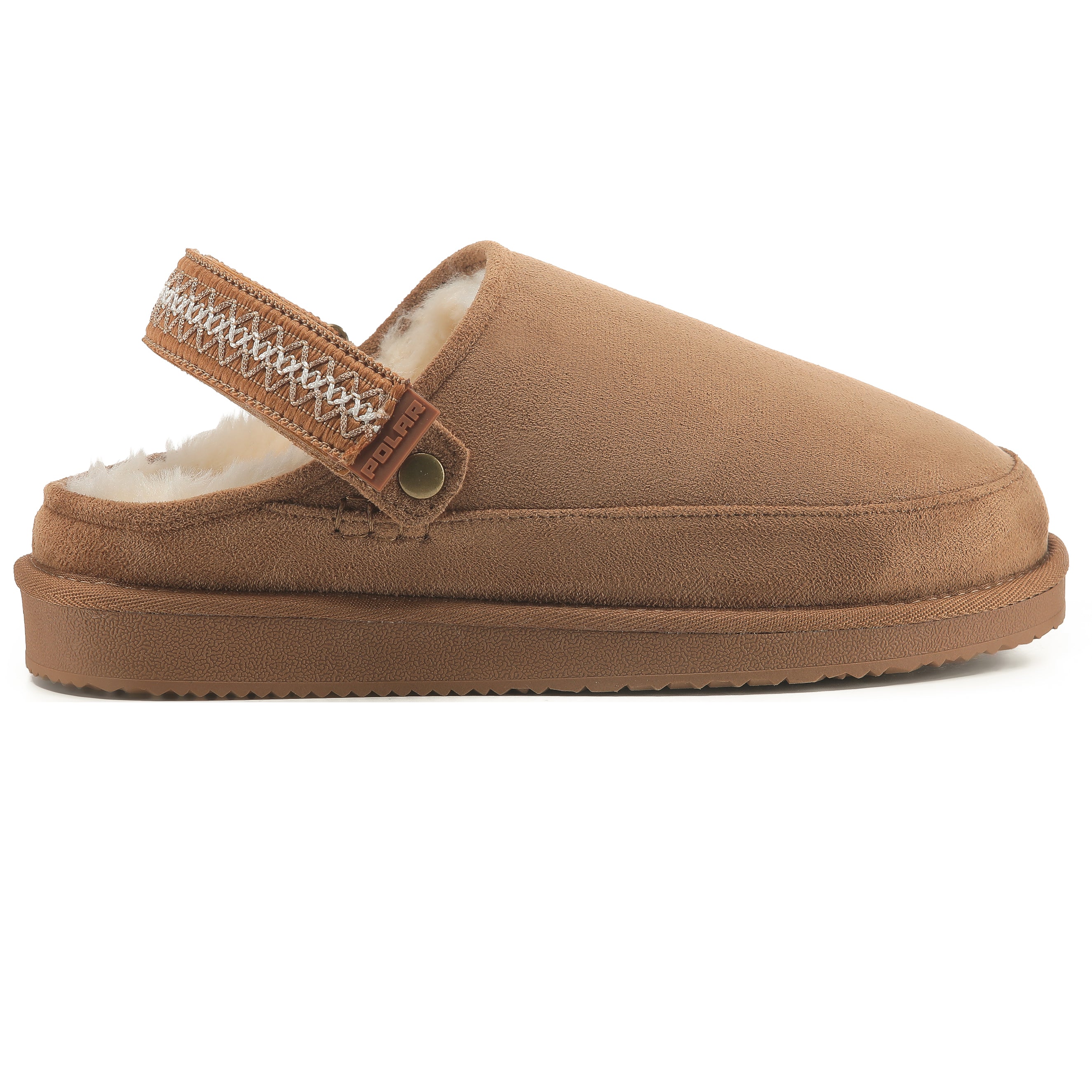KATE: Suede Slip-On Clogs with Back Strap