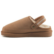 KATE: Suede Slip-On Clogs with Back Strap
