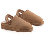 KATE: Suede Slip-On Clogs with Back Strap