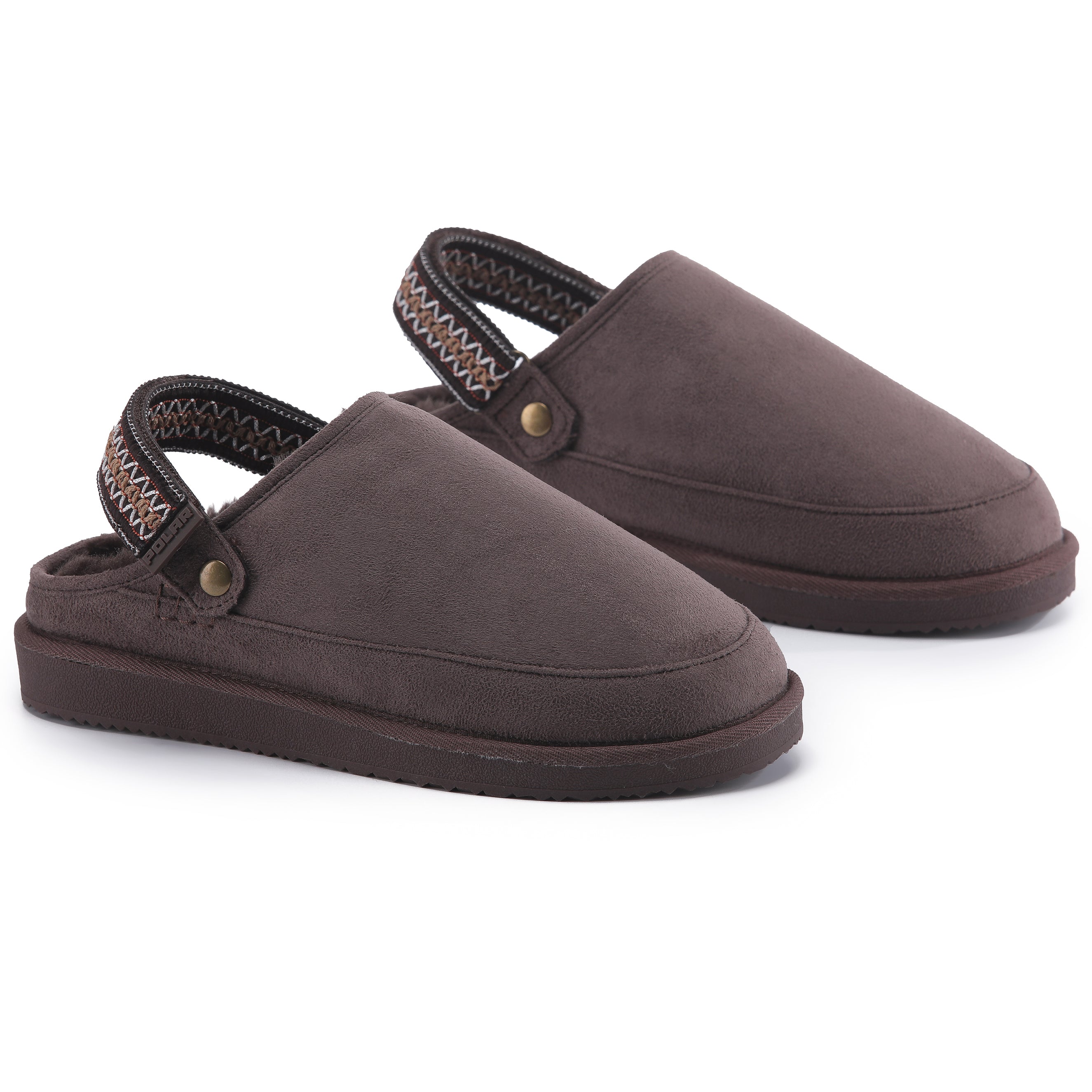 KATE: Suede Slip-On Clogs with Back Strap