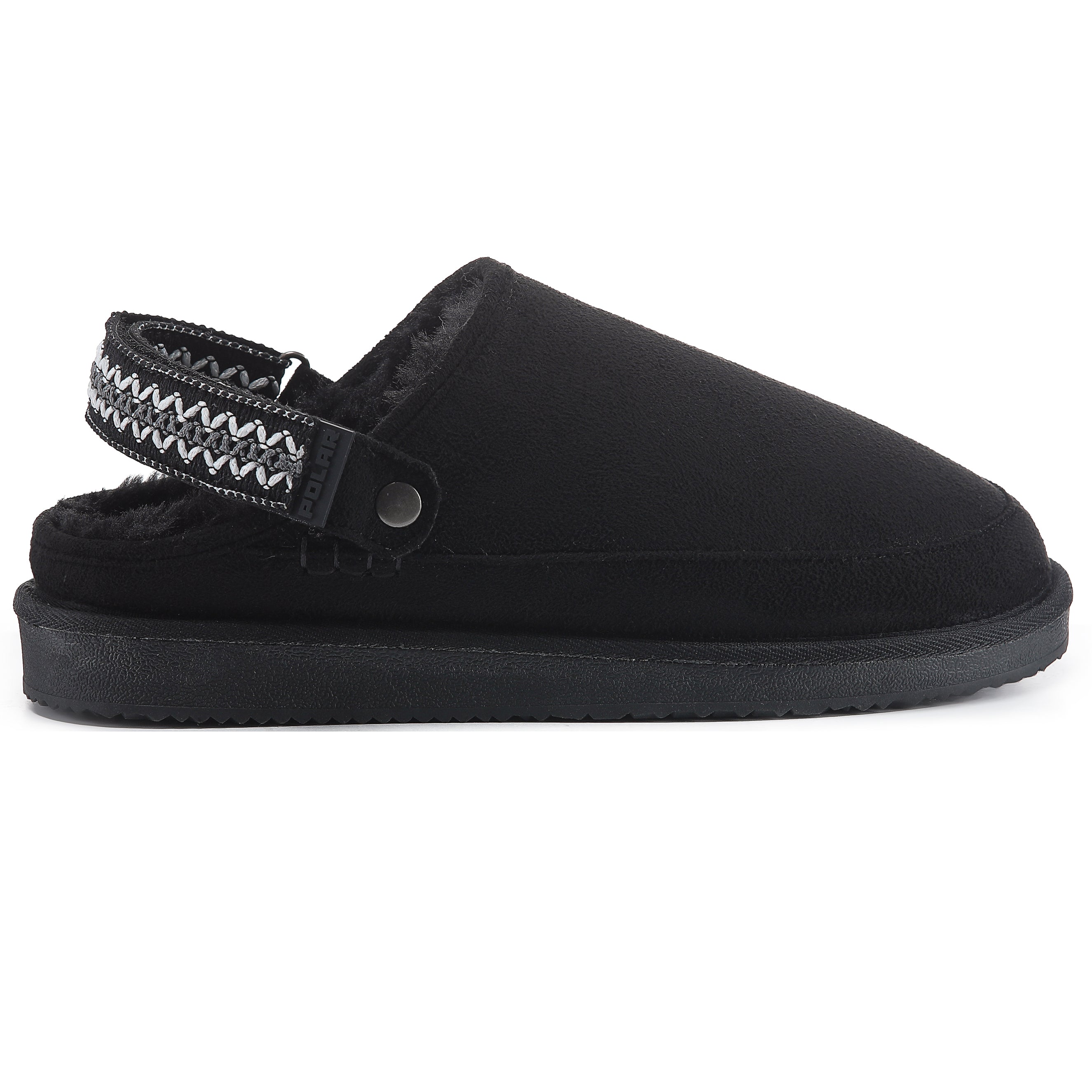 KATE: Suede Slip-On Clogs with Back Strap
