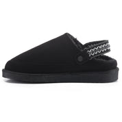 KATE: Suede Slip-On Clogs with Back Strap