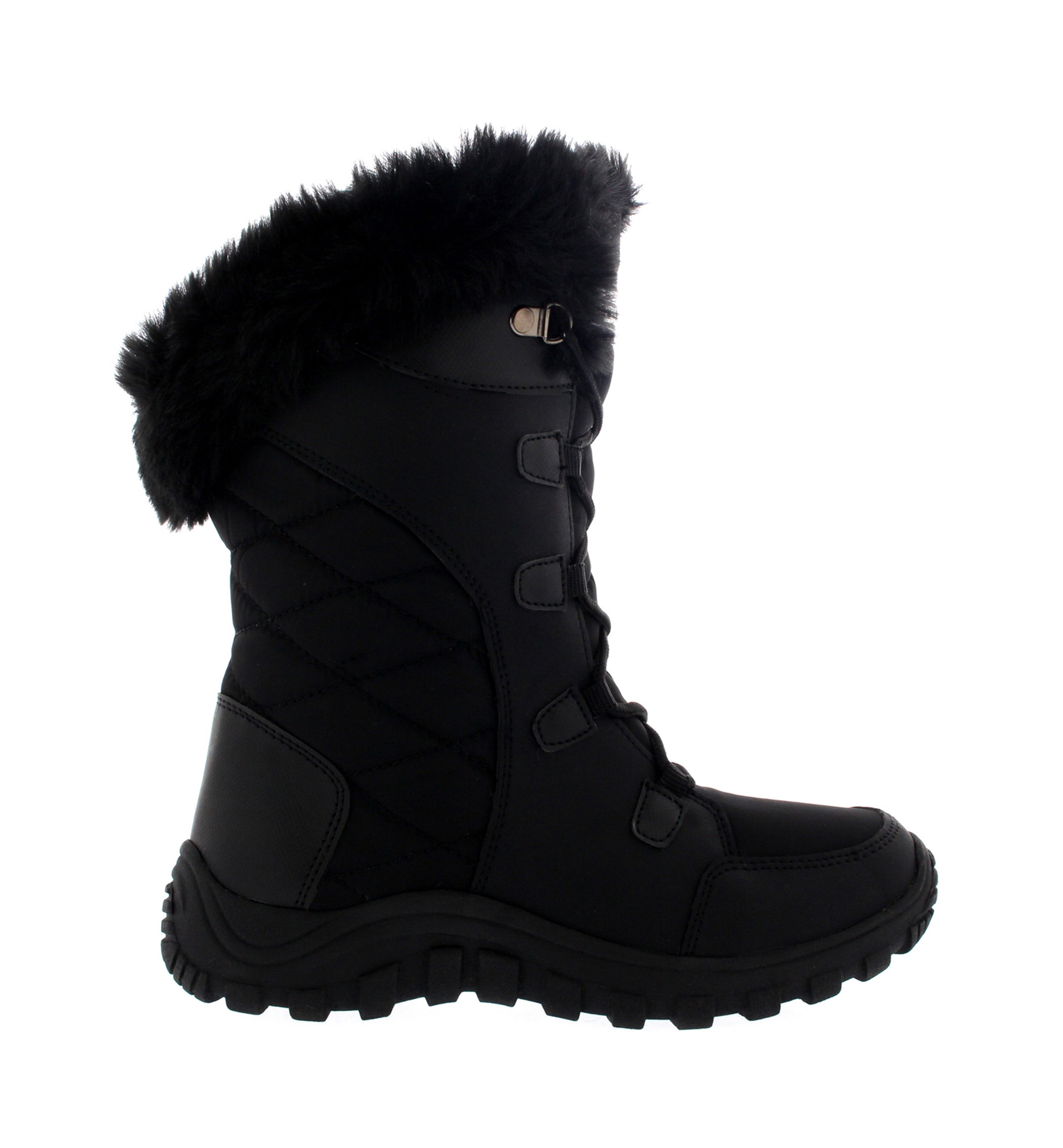 AMELIA: Women's Quilted Lace Up Snow Boots