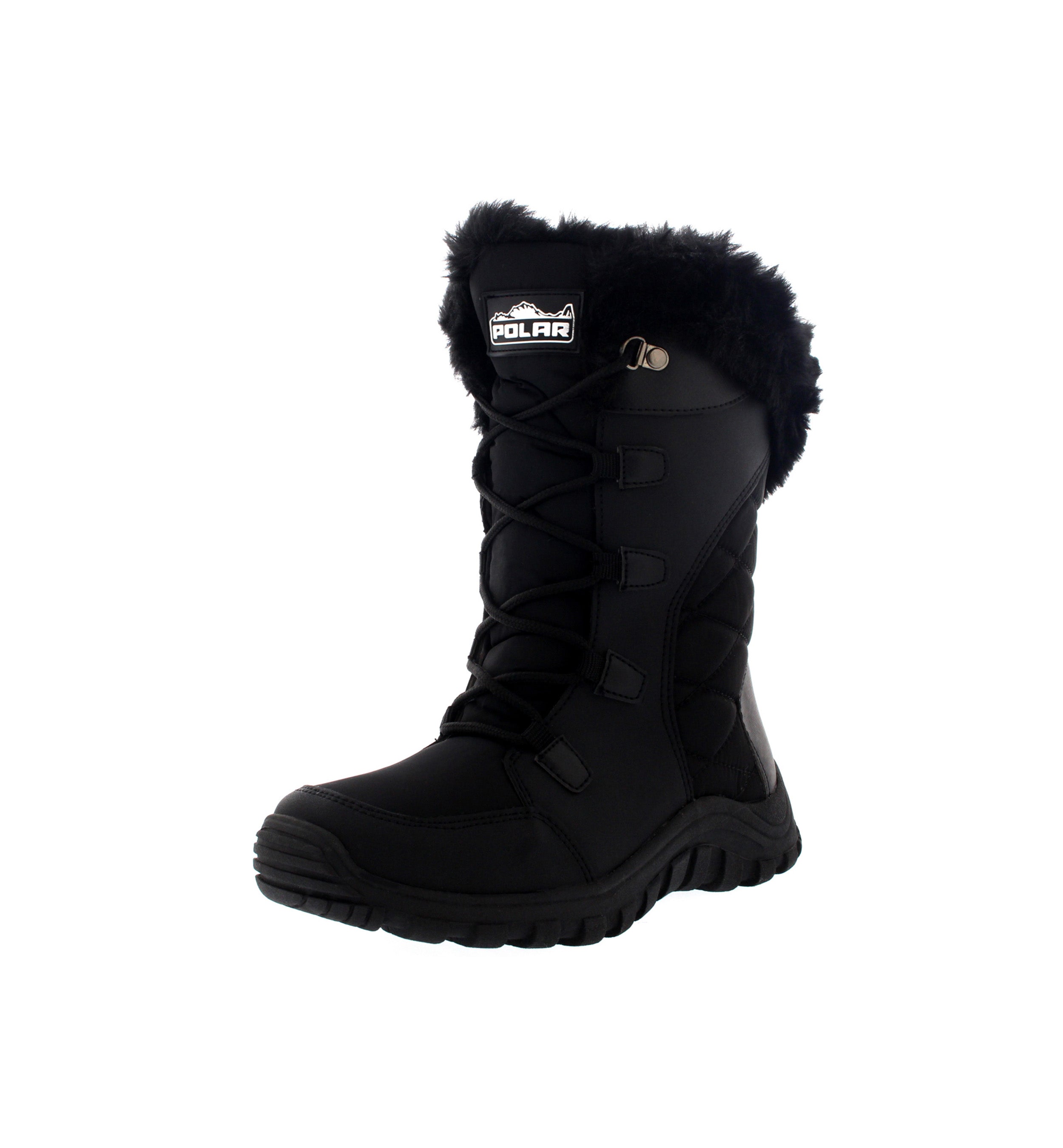 AMELIA: Women's Quilted Lace Up Snow Boots