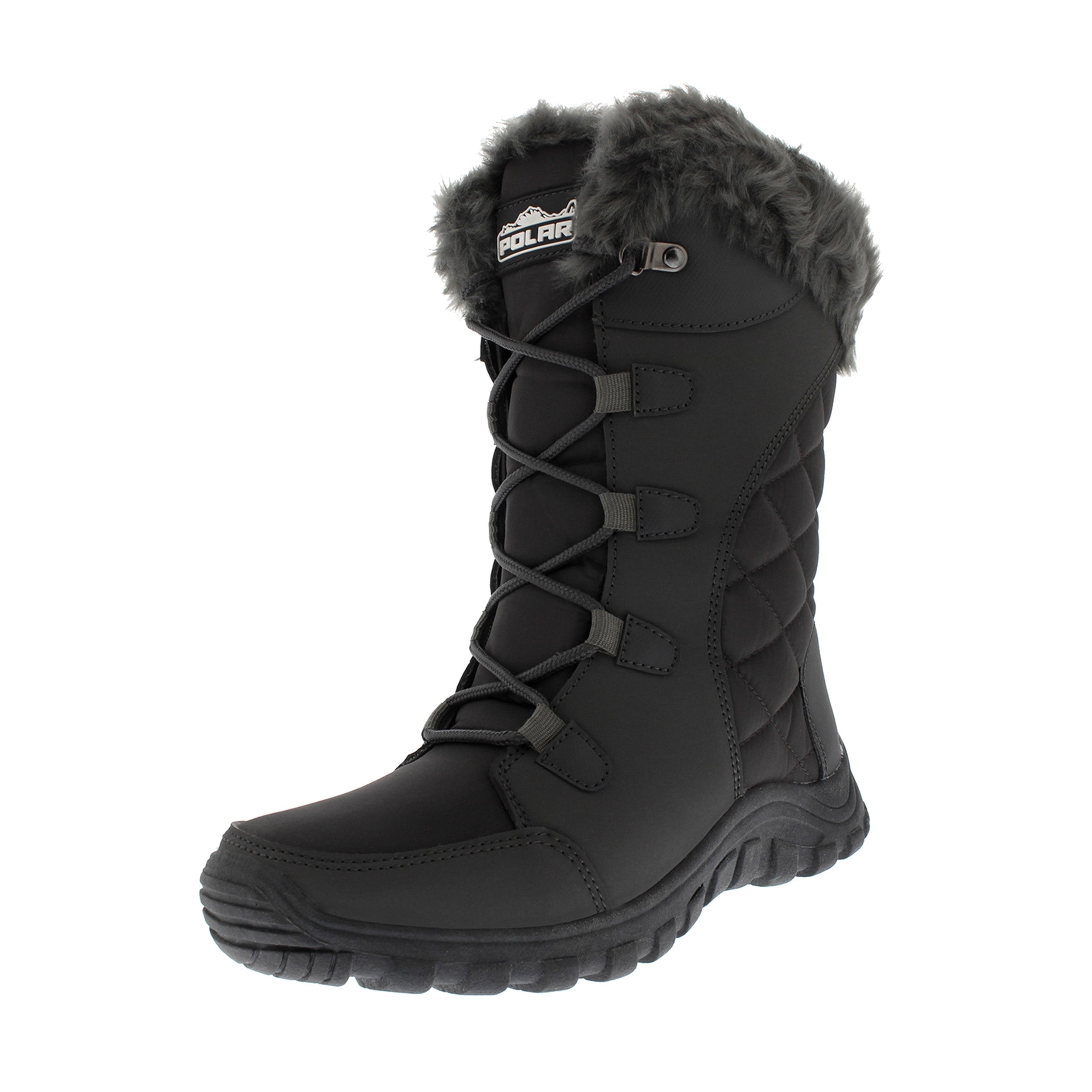 AMELIA: Women's Quilted Lace Up Snow Boots
