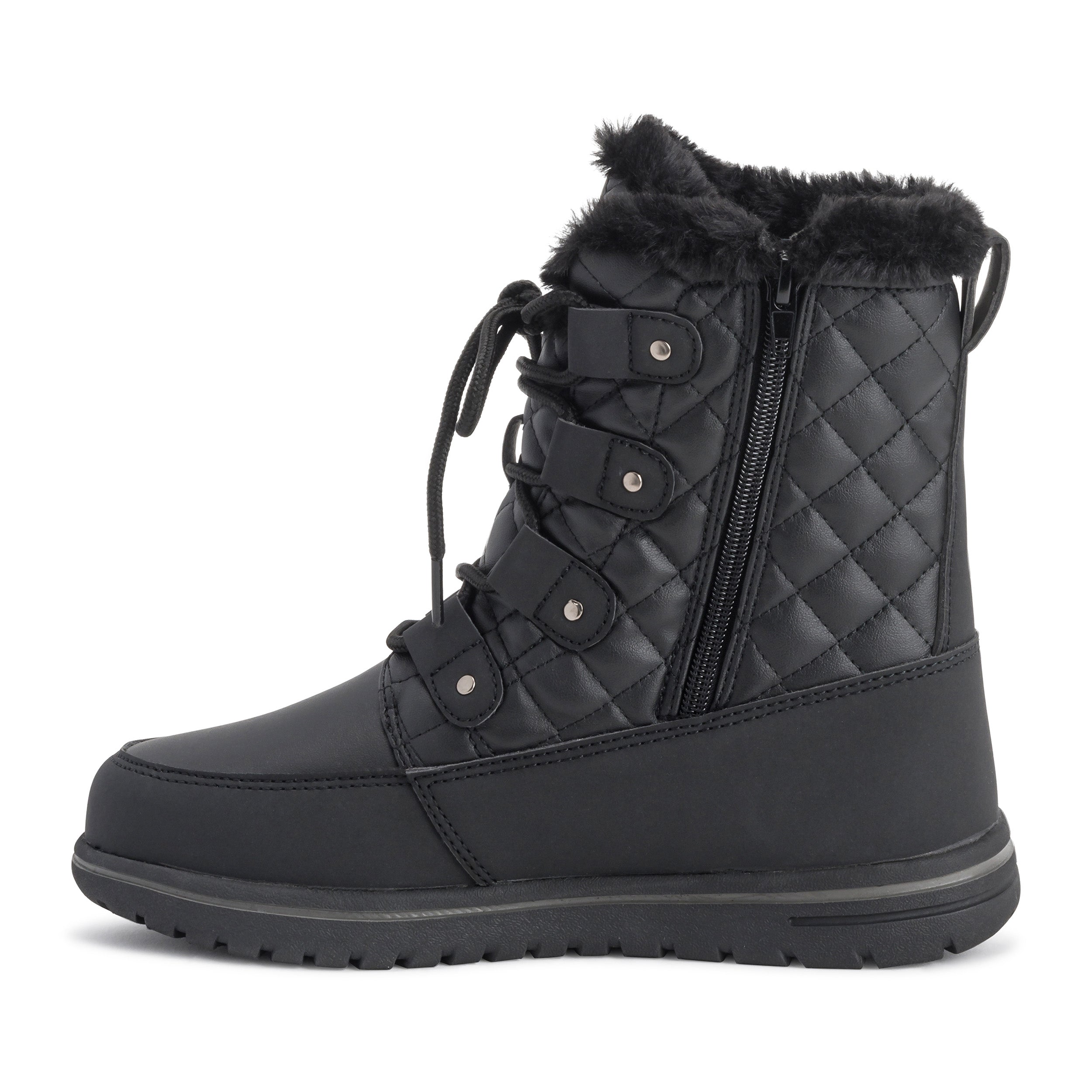 ARCS: Women's Quilted Faux Fur Snow Boots