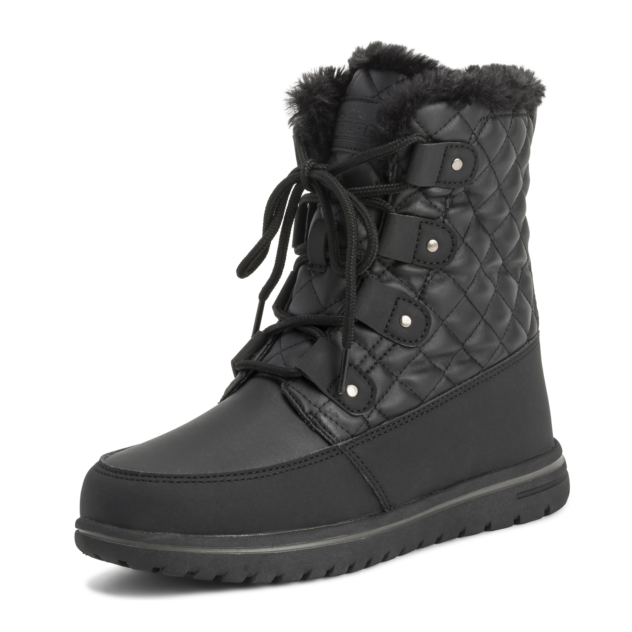 ARCS: Women's Quilted Faux Fur Snow Boots