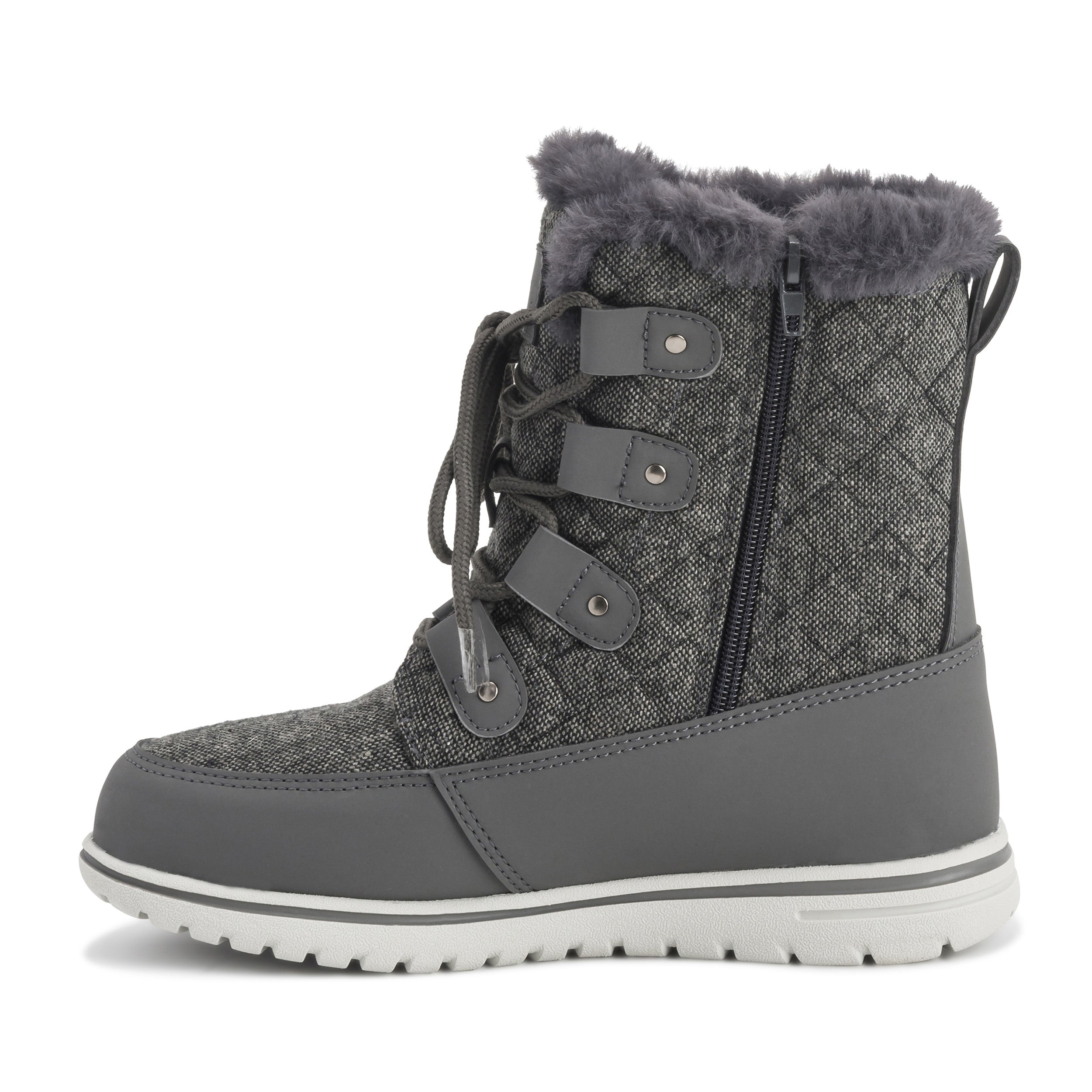 ARCS: Women's Quilted Faux Fur Snow Boots