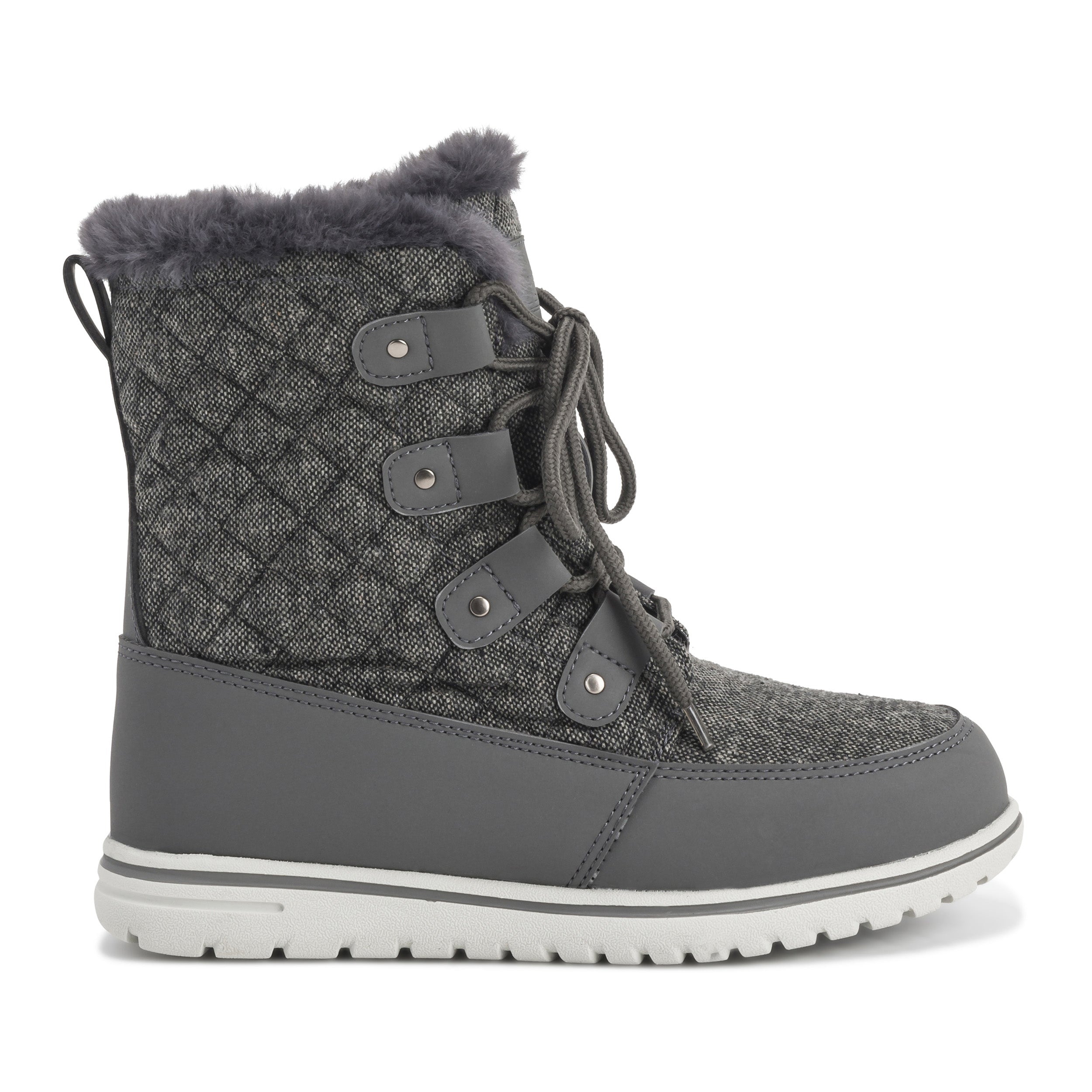 ARCS: Women's Quilted Faux Fur Snow Boots
